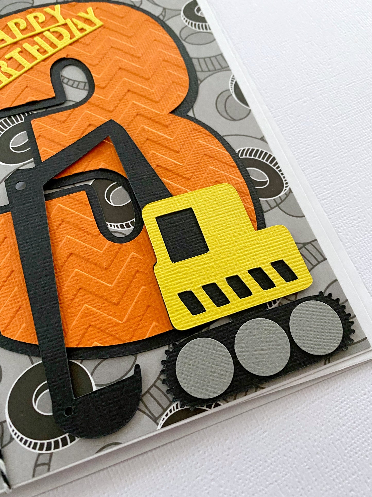 Age Construction Truck or Digger Birthday Card