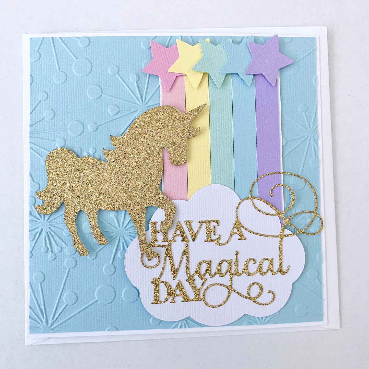 Unicorn Pastel Rainbow Greeting Card