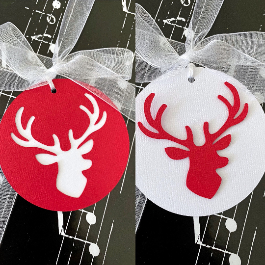 Reindeer Christmas Gift Tags. Deer antlers. Xmas gift wrapping.