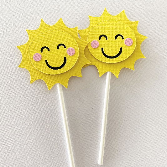 Sunshine Cupcake Toppers. You are my Sunshine.
